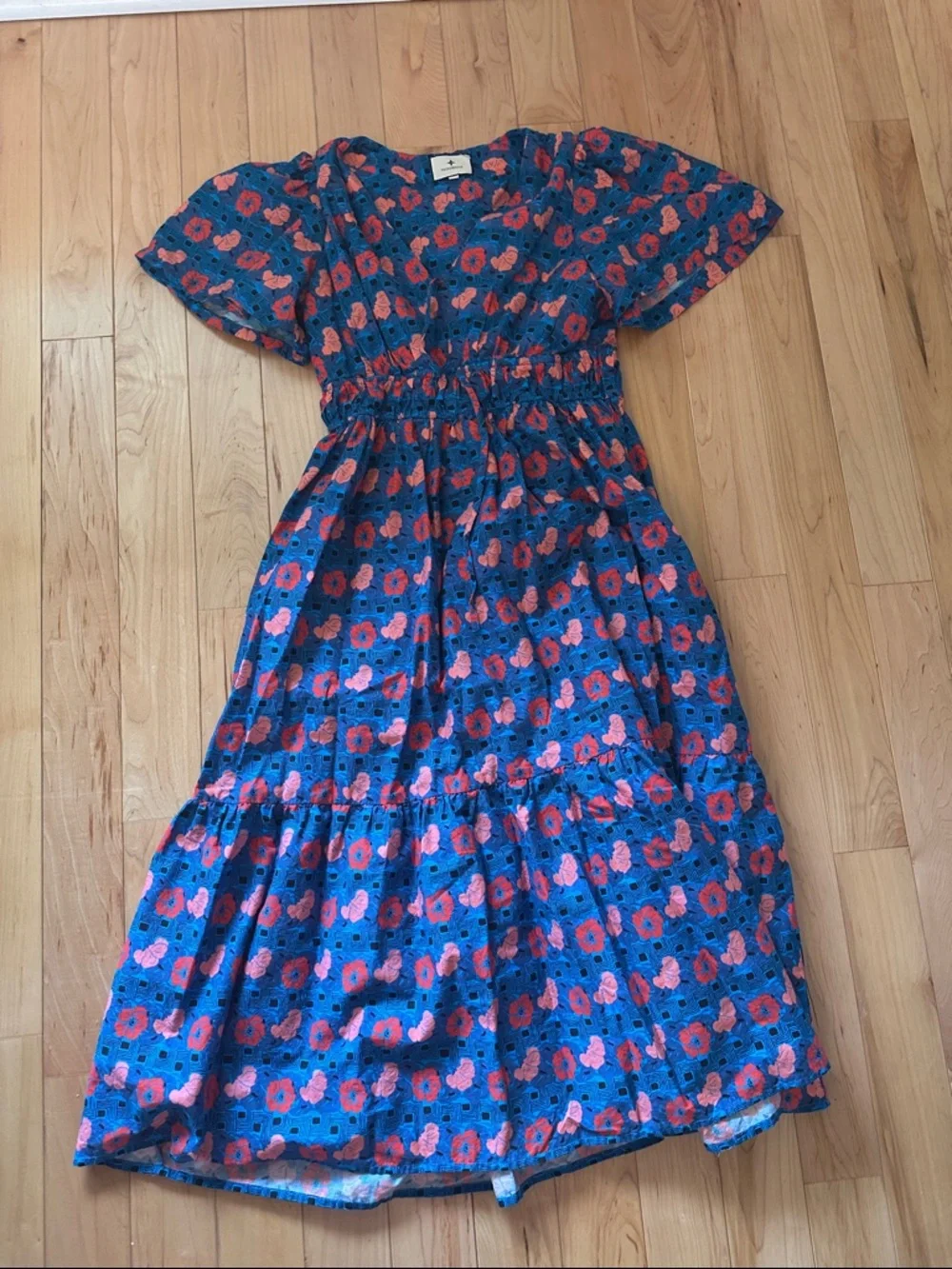 Tuckernuck Blue and Pink Floral Maxi Dress - Picture 2 of 2